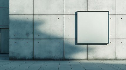 Leinwandbilder - Mockup of a poster on an outdoor wall