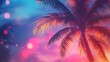 Palm trees swaying under bright tropical sunset skies picture