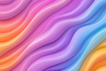 Poster - Colorful wavy patterns blend in vibrant hues during a digital design creation
