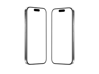Leinwandbilder - High quality realistic 3d render smartphone ui ux screen mockup with transparent PNG