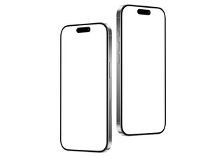 Leinwandbilder - High quality realistic 3d render smartphone ui ux screen mockup with transparent PNG