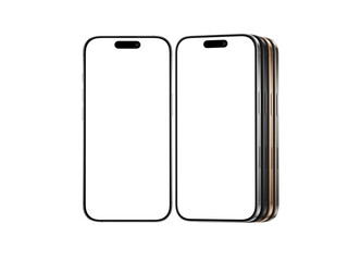 Leinwandbilder - High quality realistic 3d render smartphone ui ux screen mockup with transparent PNG