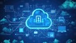 © jodoto - Secure Cloud Network with Digital Connections - Futuristic Illustration of Data Storage and Cyber Security