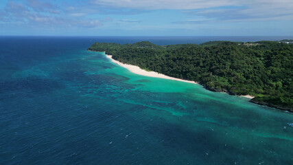 Wall Mural - aerial view of beautiful tropical sandy beach