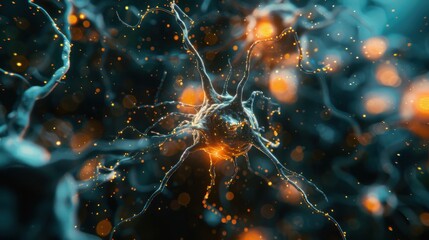 A modern graphic of brain cells, focusing on the complexity of neural networks