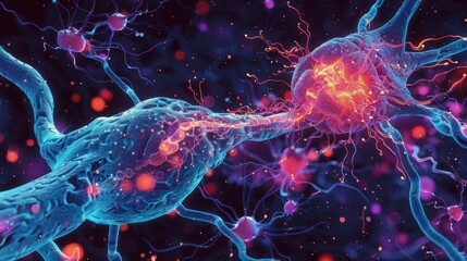 A modern graphic of brain cells, focusing on the complexity of neural networks