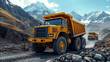 © Oleksandr - Large mining dump trucks working in high altitude mountain mine