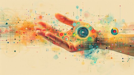 Hand Reaching for Technology