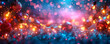 © Bartek - Festive Party Background with Colorful Bokeh and Retro String Lights Creating a Vibrant and Celebratory Atmosphere