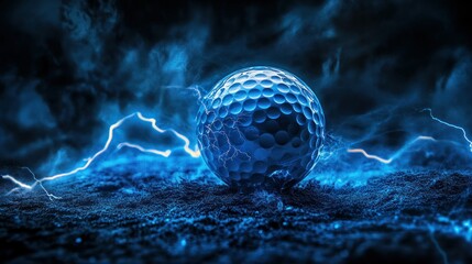 golf ball in a storm