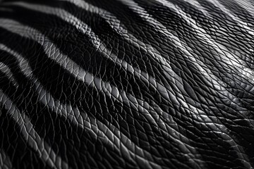 Poster - Intricate Patterns of Textured Black Leather