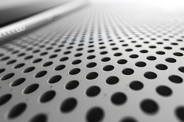 Poster - Close-Up of a Perforated Metal Surface with a Modern Aesthetic