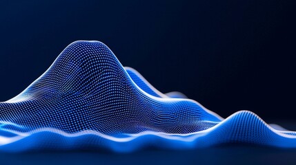 Poster - abstract 3d rendering. the future of connected digital lines. futuristic black abstract grid. partic