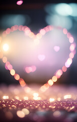 Poster - Heart made of light is shown in the image
