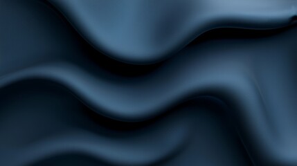 Poster - Background of black satin fabric, abstract wavy silk fabric. Stock image.
