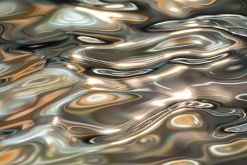 Poster - A detailed look at the texture and patterns on a body of water's surface