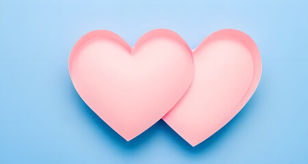 Poster - Two pink hearts are in a box
