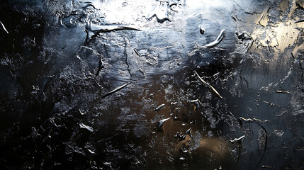 Poster - black polished aluminum background, Stainless steel texture