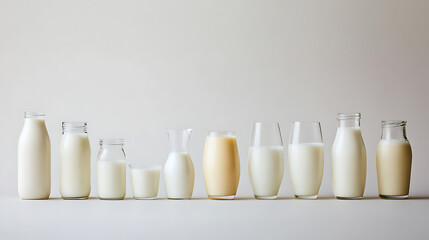 Poster - Plant based milk, various types of vegan milk, The growing trend towards dairy alternatives in the quest for a more sustainable and health conscious lifestyle