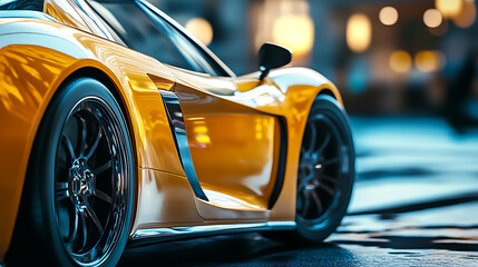 Poster - Top of a modern generic brandless sport car