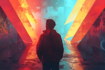 Poster - A Surreal Journey Through Vibrant Light and Color