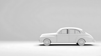 Aufkleber - White generic unbranded car fades into the background