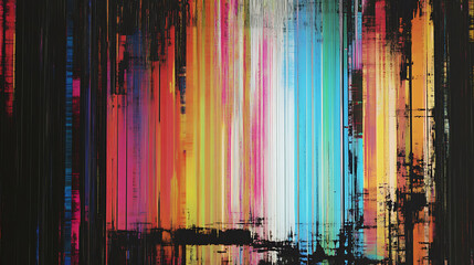 Poster - vertical video animation, Digital Tv Bad Signal Transmission ,Noise, Static