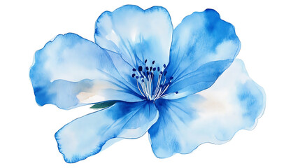 Aufkleber - watercolor blue flower