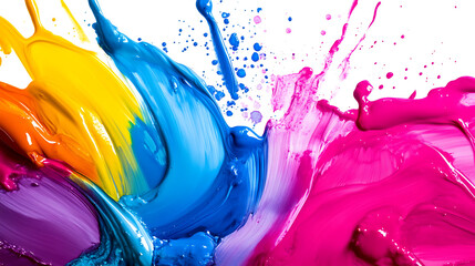 Aufkleber - CMYK colors, printer printing house, printer color ink