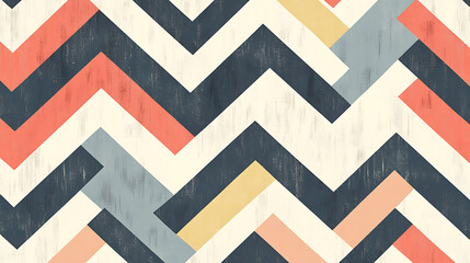 Poster - Line background stripe chevron square zigzag pattern seamless abstract vector design