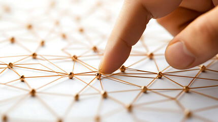 Poster - Network of business contacts and connections, symbolizing professional networking, corporate relationships, and strategic partnerships