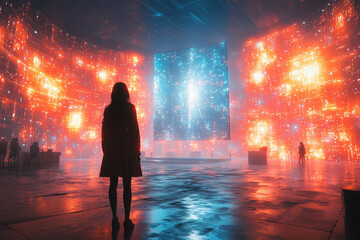 Poster - a conference held entirely in the metaverse, representing the future of professional networking and 