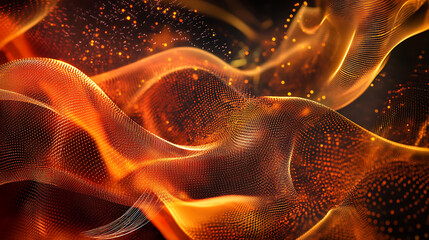 Leinwandbilder - abstract chains digital technology background, sound and graphic shapes, network, graph, fluctuations