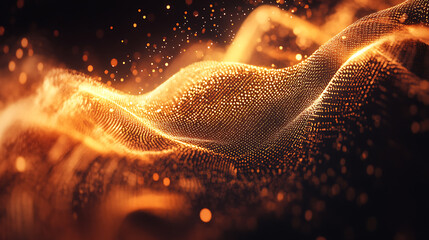 Aufkleber - abstract wave digital technology background, sound and graphic shapes, network, graph, fluctuations