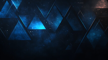 Leinwandbilder - background for an information technology company or background with blue triangles