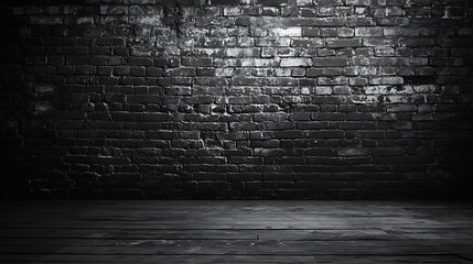 Poster - empty brick wall background in grunge style