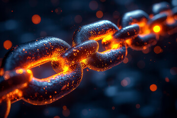 Poster - a blockchain startup launching a platform to streamline international trade, illustrating blockchain