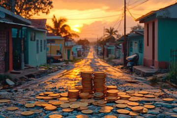 Poster - a blockchain platform offering microloans to underserved communities, showcasing blockchain's role i