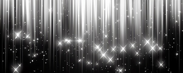 Poster - Futuristic Digital Abstract Art with Shimmering Lights
