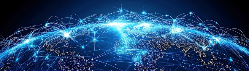 Poster - Global Futuristic Network Visual Representation