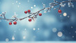 © FiligreeDigital - Winter herbs and branches banner with bokeh and copy space