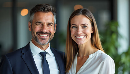 Wall Mural - Successful Business Couple Portrait