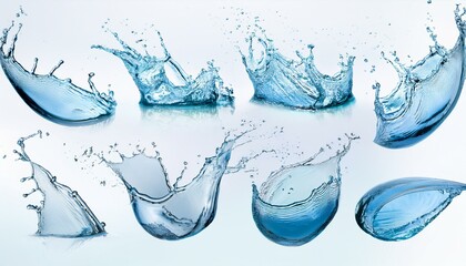 Sticker - water splash collection set this has clipping path