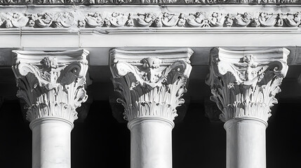 Poster - Marble pillars building detail