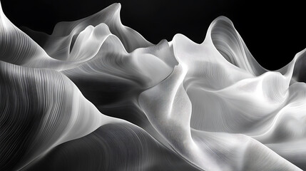 Aufkleber - Texture, Pattern,pattern, silk fabric in abstract shades of dark, silk texture, luxurious satin for abstraction, design and wallpaper, soft and blur style, smooth, black and white tones