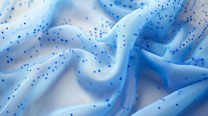 Poster - a blue fabric with some blue dots