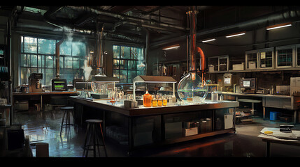 Poster - experiment lab laboratory interior