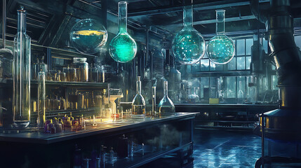 Poster - experiment lab laboratory interior