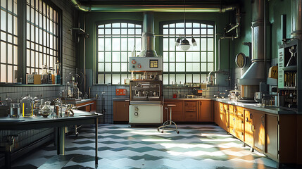 Poster - experiment lab laboratory interior