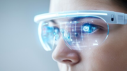 Smart eyewear with hologram interface, tech-enhanced lenses, virtual assistant display